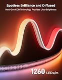 Govee COB LED Strip Light Pro, LED Lights for Bedroom Compatible with Alexa, Google Assistant and Matter, RGBICW Light with Warm White, Smart Strip Light, LED Lights for Bedroom, Color Changing, 9.8ft - Thumbnail 2