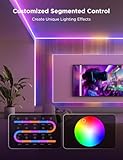 Govee COB LED Strip Light Pro, LED Lights for Bedroom Compatible with Alexa, Google Assistant and Matter, RGBICW Light with Warm White, Smart Strip Light, LED Lights for Bedroom, Color Changing, 9.8ft - Thumbnail 8