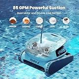 Poolmate Hydro 4 Pool Robot Cleaner for Inground & Above Ground Pools | Floor, Wall & Waterline Cleaning | Smart App Control with WiFi & Bluetooth | 50ft Cord | Large 4.1L Top-Load Filter Basket - Thumbnail 4