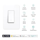 Kasa Matter Smart Light Switch: Voice Control w/Siri, Alexa & Google Assistant | UL Certified | Timer & Schedule | Easy Guided Install | Neutral Wire Required | Single Pole | 2.4GHz Wi-Fi | KS205 - Thumbnail 2