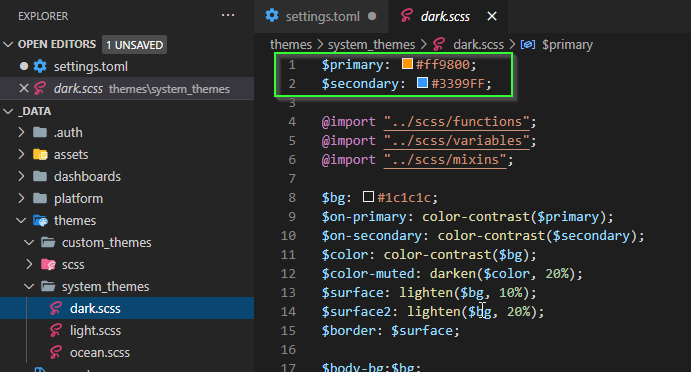 Image 12 from Setting up Dashmachine v0.7 Without Code Editor Integration