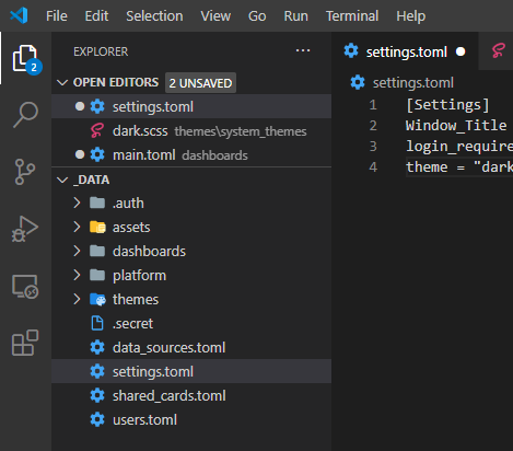 Image 17 from Setting up Dashmachine v0.7 Without Code Editor Integration