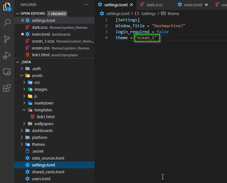 Image 26 from Setting up Dashmachine v0.7 Without Code Editor Integration