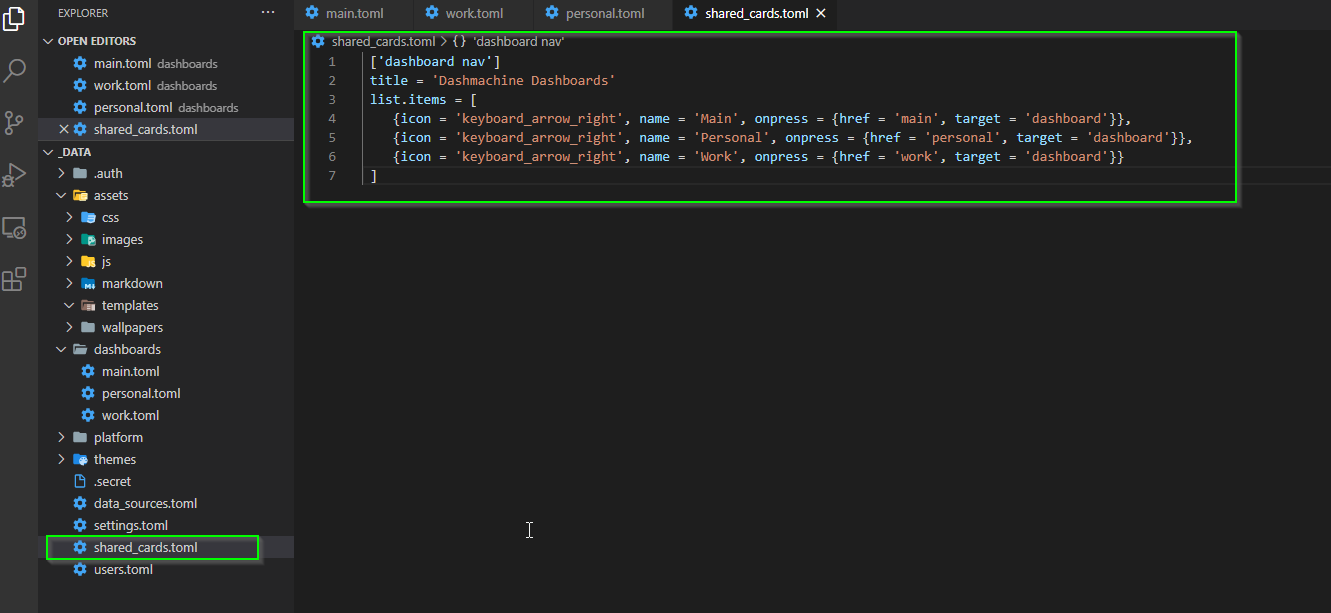 Image 30 from Setting up Dashmachine v0.7 Without Code Editor Integration