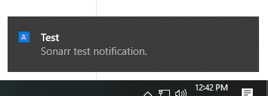 Image 17 from How to Setup Windows 10 "Toast Notifications" for Sonarr