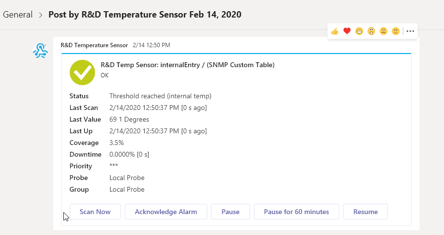 Image 5 from Configure Watchdog 15 Temperature Sensor in PRTG using SNMP