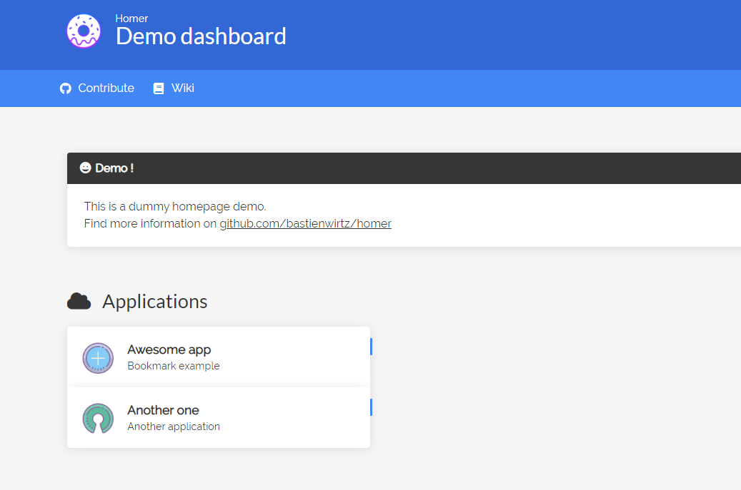 Image 3 from Configure Homer Dashboard in Docker, Docker-Compose or Python