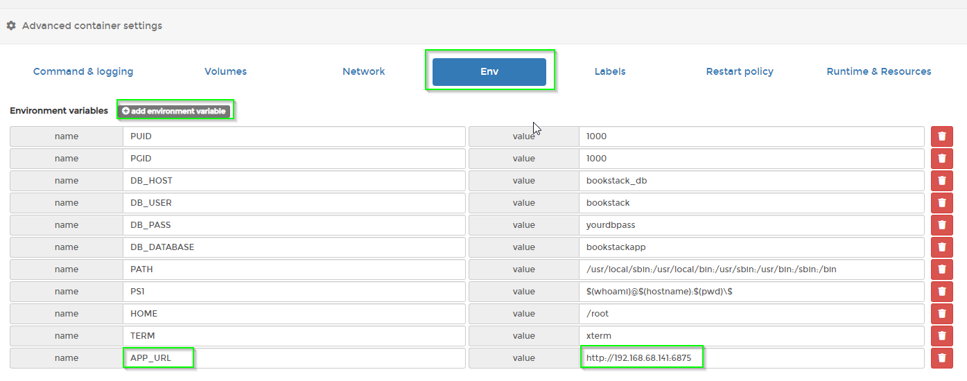 Image 14 from How to Deploy Bookstack in Docker-Compose using Portainer