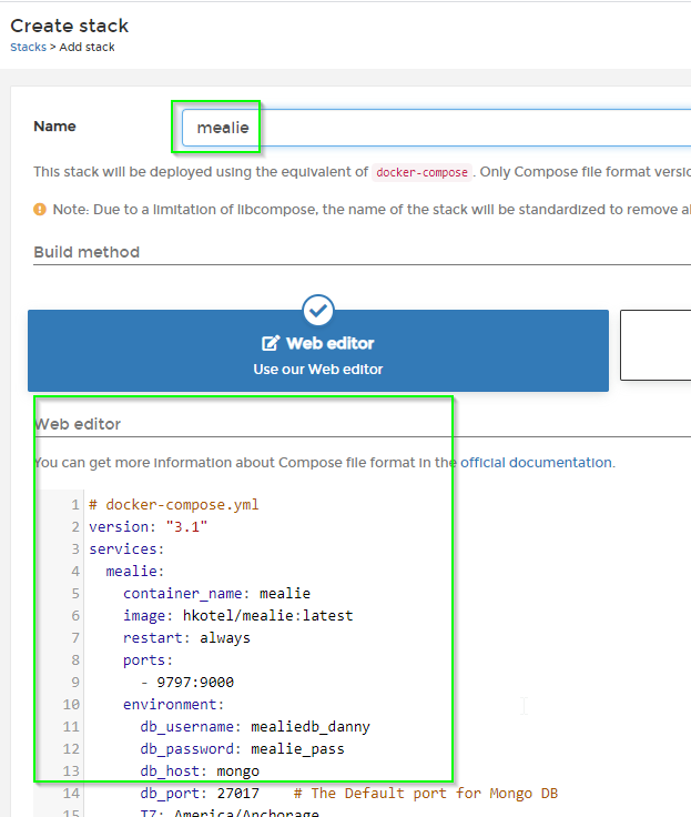 Image 4 from How To Install Mealie in Docker