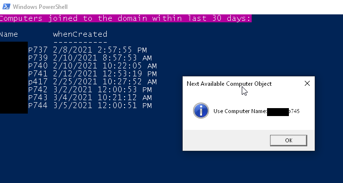 Find Computers Recently Joined To Active Directory