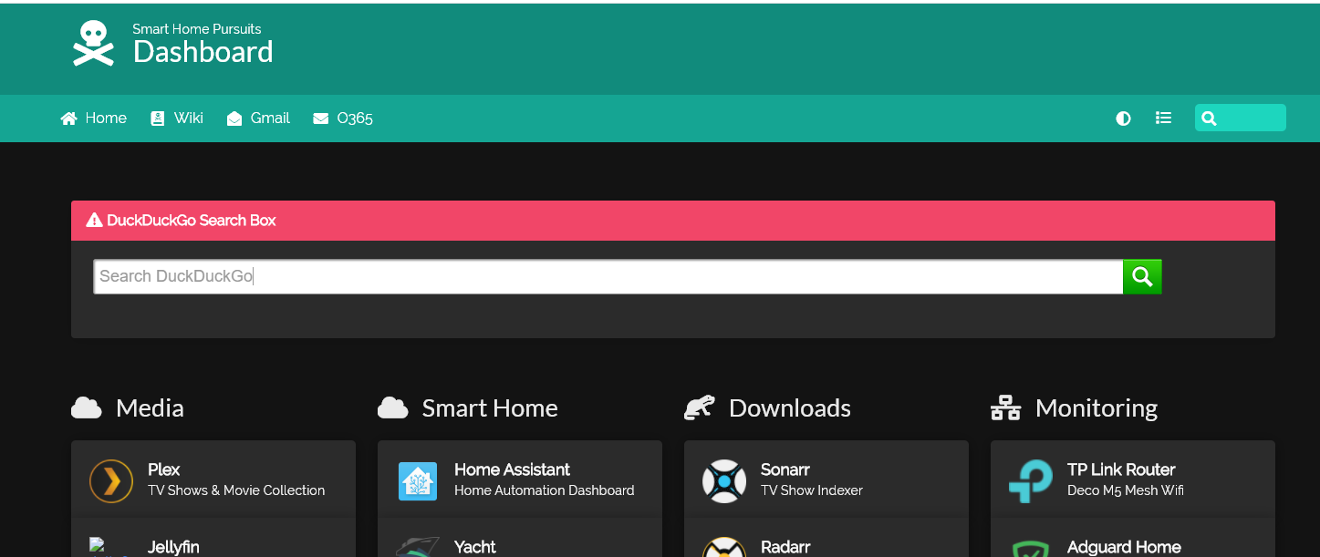 Add Internet Search Bar to Homer Dashboard