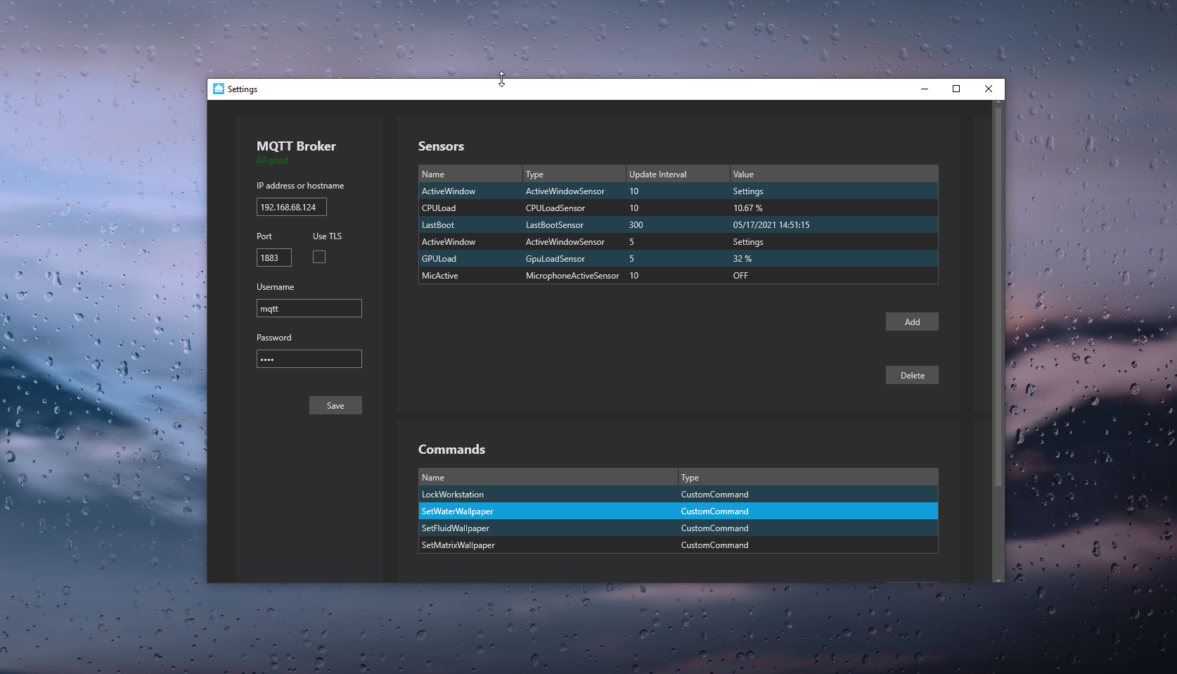 Hass Workstation Service: Automatically change desktop Wallpaper Based on Weather