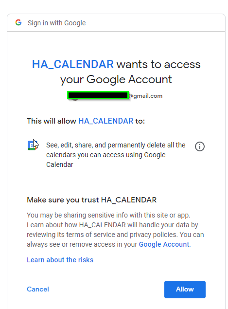 Image 20 from Add Google Calendar to Home Assistant