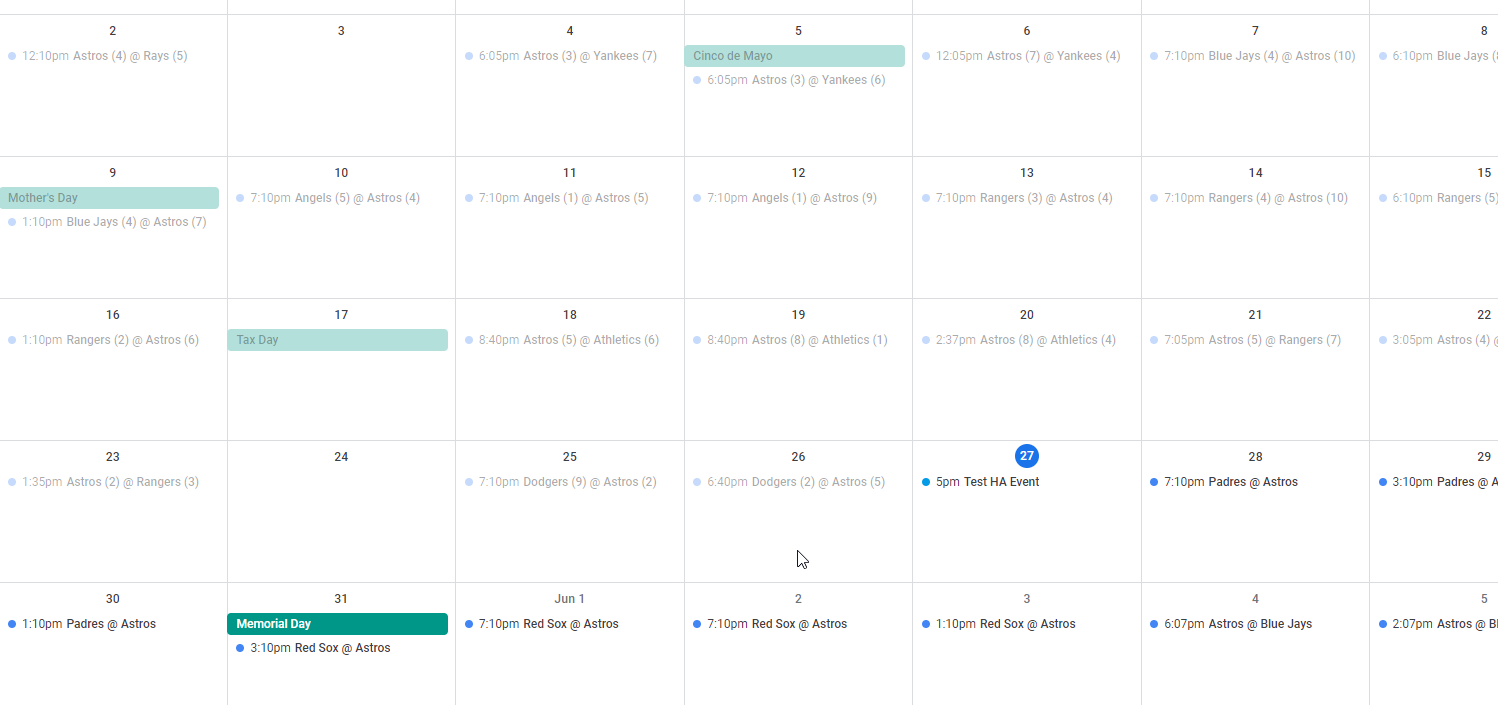 Image 4 from Add "Upcoming Sports" Card to Home Assistant via Google Calendar