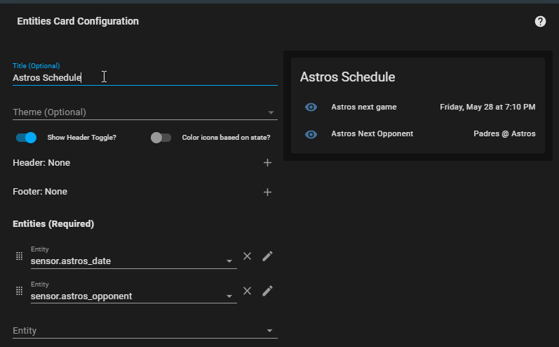 Image 8 from Add "Upcoming Sports" Card to Home Assistant via Google Calendar