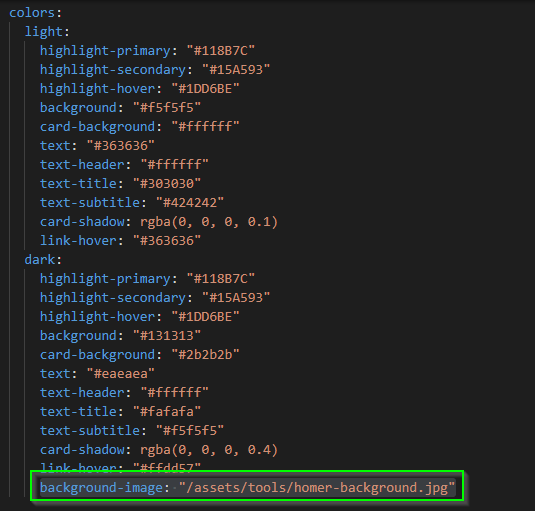 Image 3 from Add Image Background to Homer Dashboard