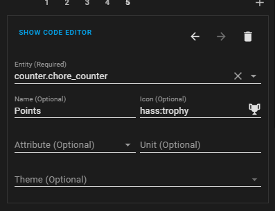 Image 17 from Chore Tracking with Point System in Home Assistant