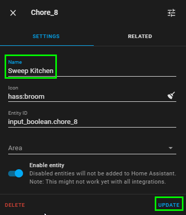 Image 6 from Chore Tracking with Point System in Home Assistant