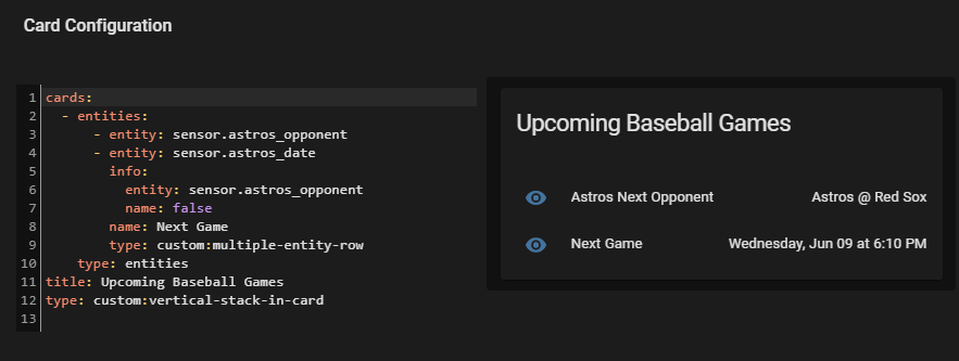 Image 15 from Add "Upcoming Sports" Card to Home Assistant via Google Calendar
