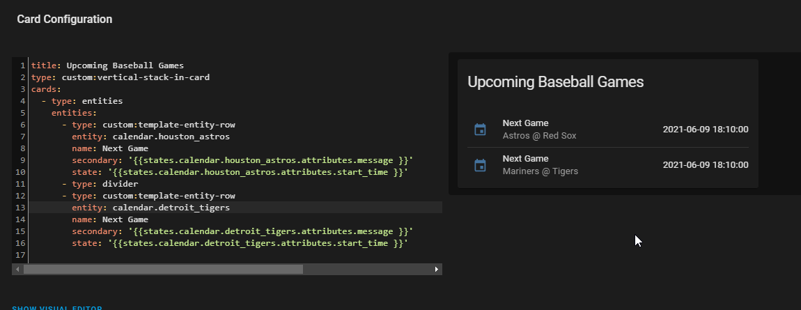Image 17 from Add "Upcoming Sports" Card to Home Assistant via Google Calendar