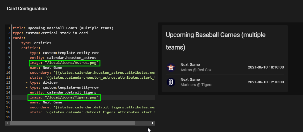 Image 22 from Add "Upcoming Sports" Card to Home Assistant via Google Calendar