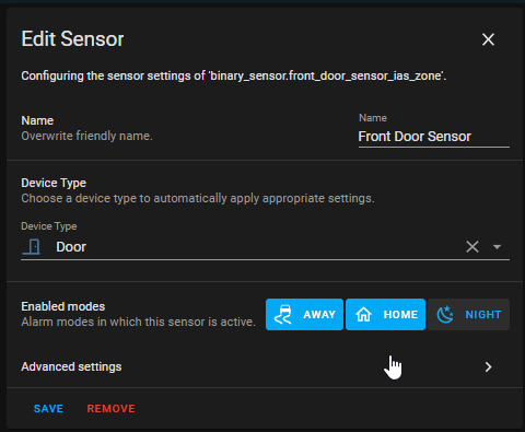 Image 15 from How To Setup Alarmo in Home Assistant