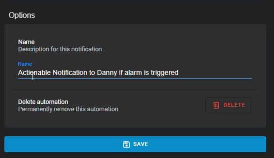 Image 5 from Disarm Alarmo Alarm in Home Assistant Using Actionable Notifications