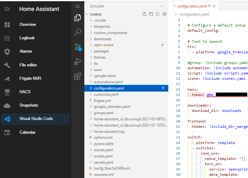 Image 7 from Edit Home Assistant Config Files in a Browser using VSCode