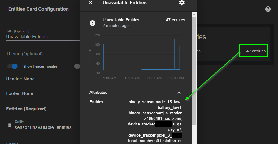 Image 2 from Display Offline, unavailable, or missing sensors in Home Assistant