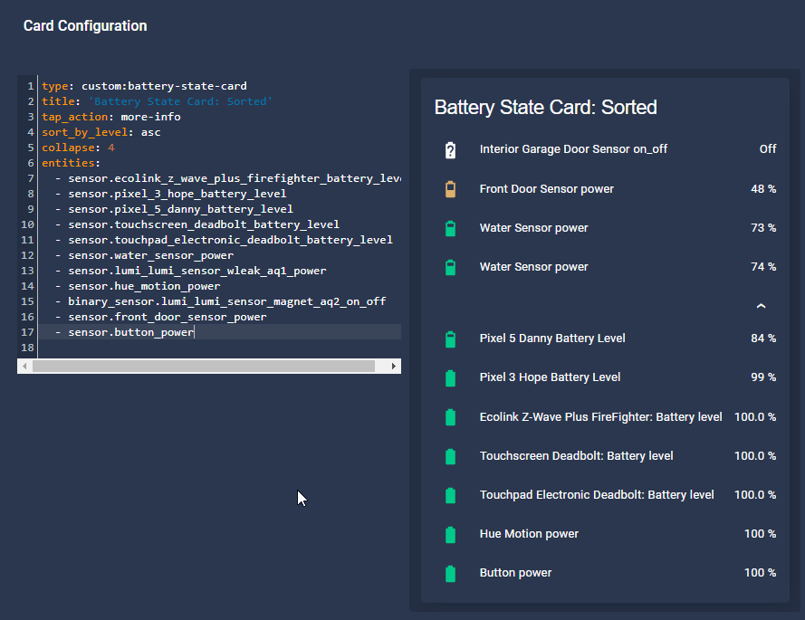 Image 9 from How To Create a Lovelace Battery State Card in Home Assistant