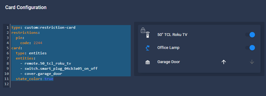 Image 10 from How To Create A Lovelace Restriction Card in Home Assistant