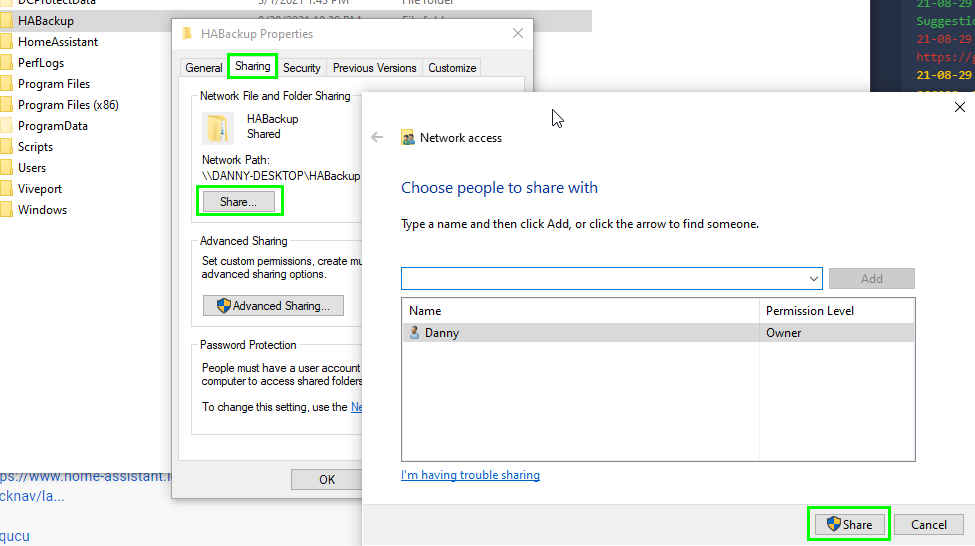 Image 10 from How To Backup Home Assistant Locally using Samba Share Addon