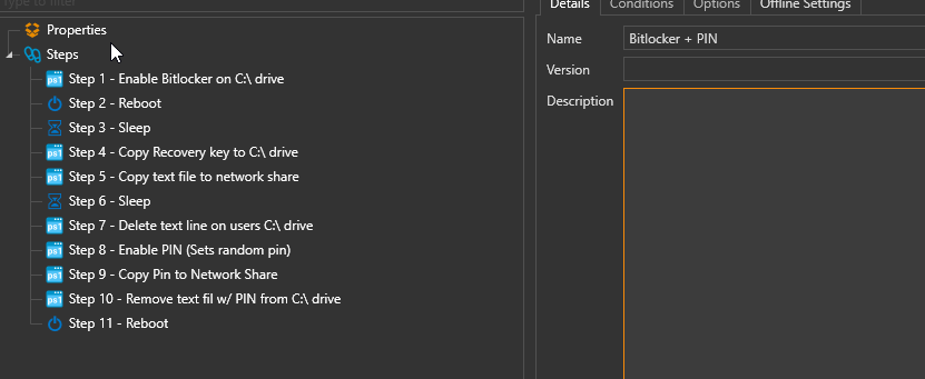 Image 4 from Enable Bitlocker and Set PIN using Powershell or PDQ Deploy