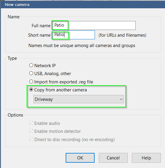Image 4 from How To Add Additional Cameras to Blue Iris (by copying existing cameras)