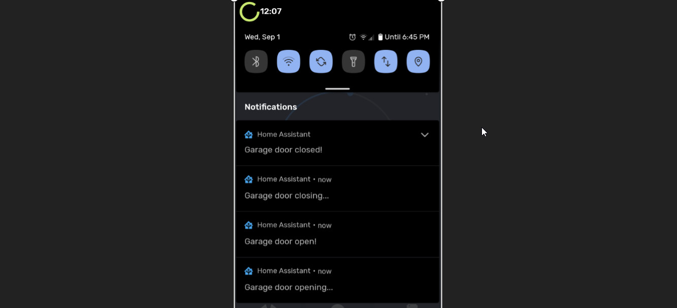 Create Garage Door Status Notifications in Home Assistant