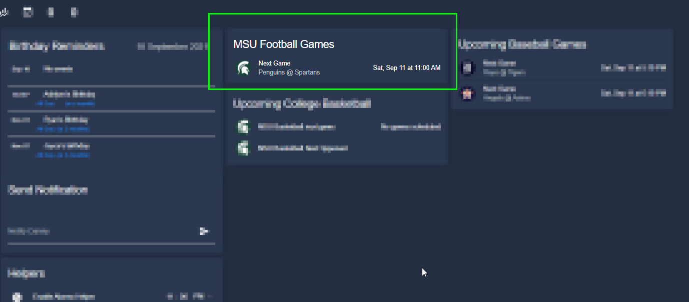 Add Football Card to Home Assistant