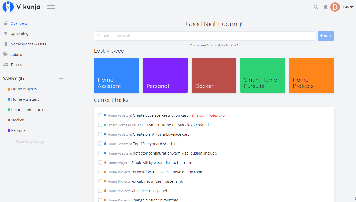 Install Vikunja in Docker for self-hosted Task Tracking