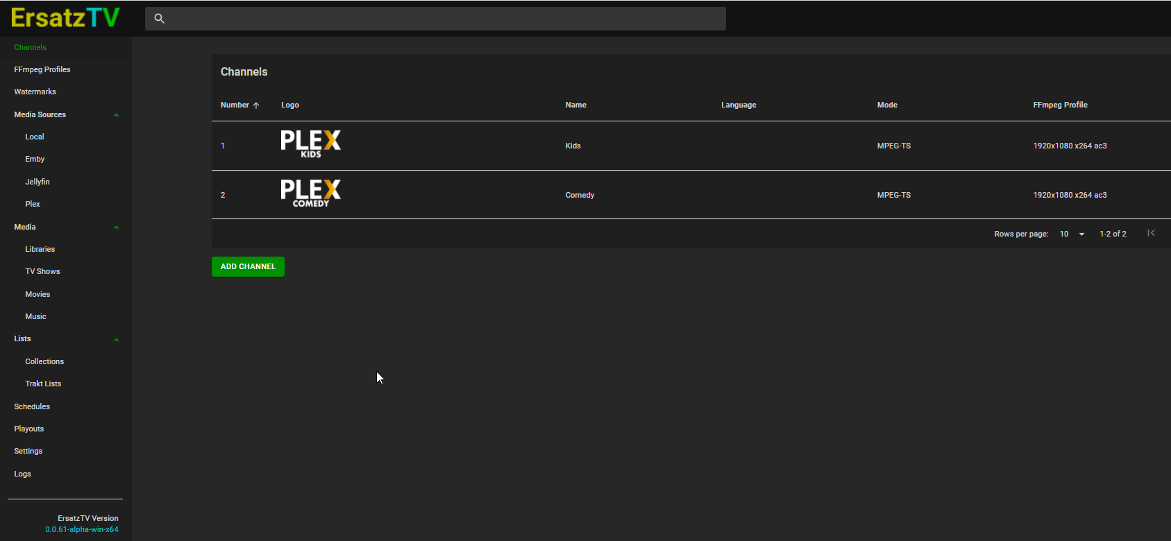 How To Install ErsatzTV to create IPTV Channels in Plex