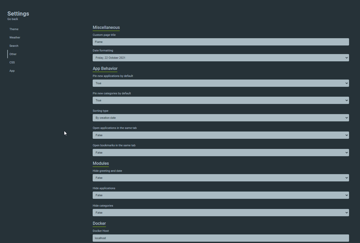 Image 16 from How to Install Flame Dashboard in Docker