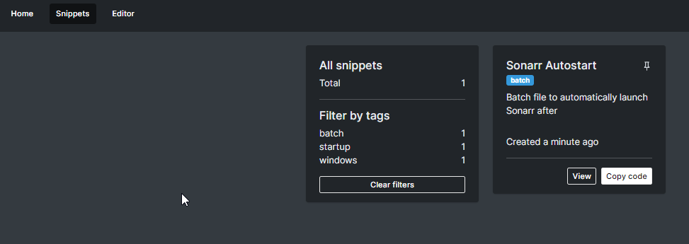 Image 5 from How to install Snippet Box in Docker