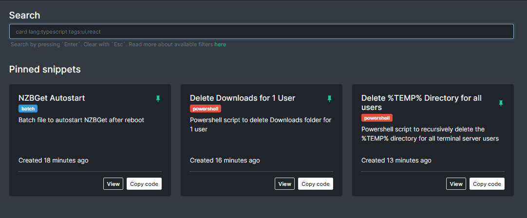 Image 7 from How to install Snippet Box in Docker