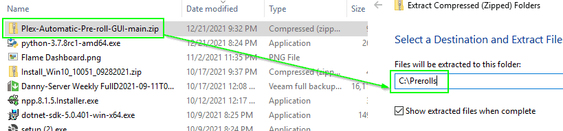 Image 14 from How To Setup Plex-Automatic-Pre-roll-Gui in Windows