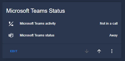 Display Microsoft Teams Presence Status in Home Assistant