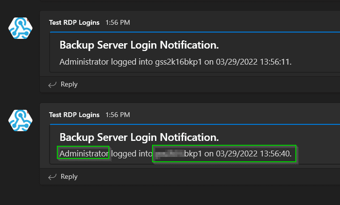 Image 5 from Send Teams Notification when A User Logs in through RDP