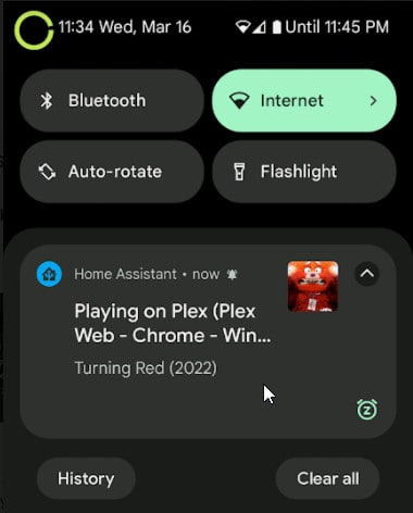 Simple Home Assistant Notification when Plex is Playing