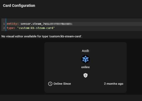 Image 11 from How To Create Steam Card in Home Assistant