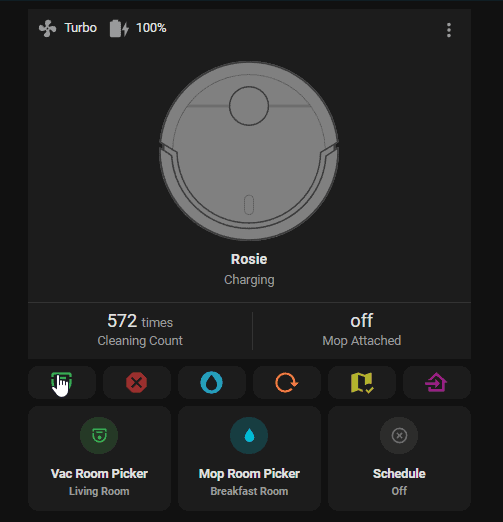 Super Clean Robot Vacuum+Mop Card for Home Assistant