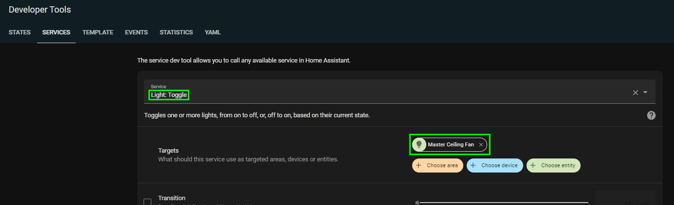 Image 12 from Configure Bond Bridge integration in Home Assistant to Control Ceiling Fans