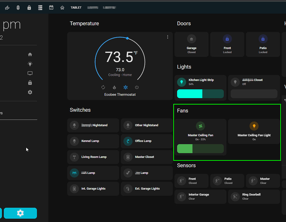 Configure Bond Bridge integration in Home Assistant to Control Ceiling Fans