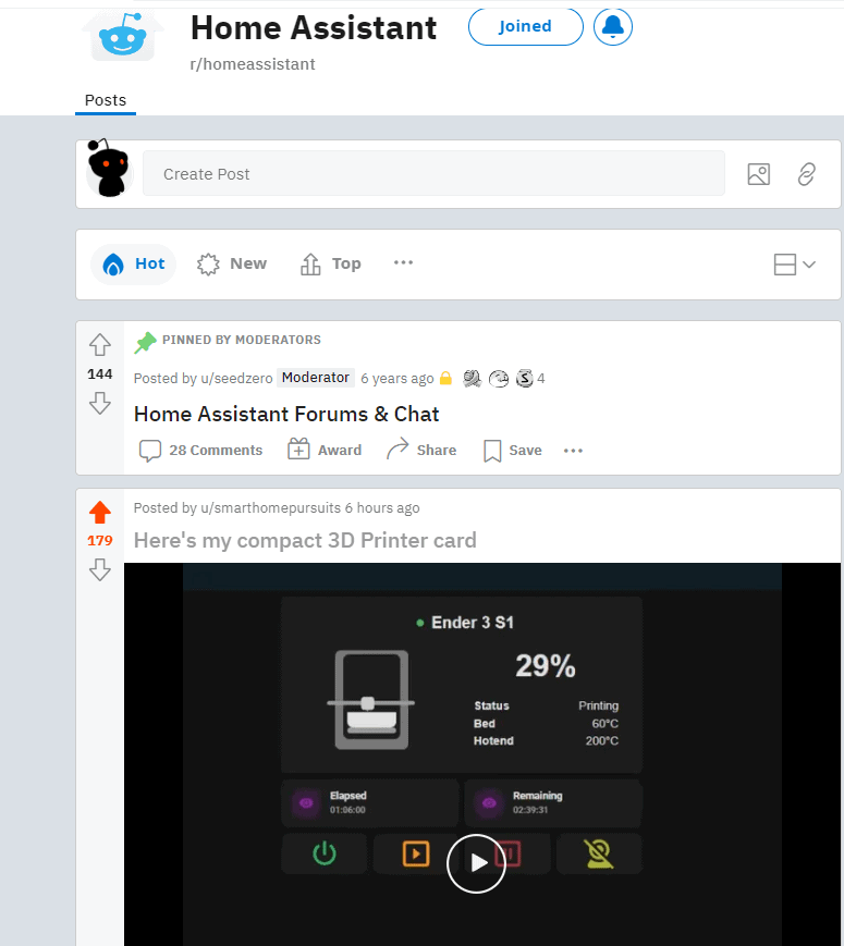 Image 2 from Compact 3D Printer Card Dashboard in Home Assistant